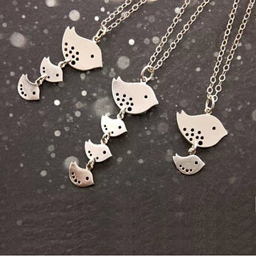 Happy Bird Day Necklace in Sterling Silver