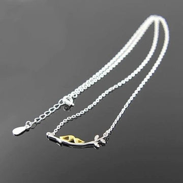 Sealed With A Kiss Bird Necklace in Sterling Silver 925