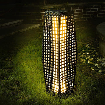 Towering Outdoor Solar-Powered Floor Lamp