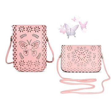 Social Butterfly A Flower And A Butterfly Filigree Design Crossbody Bag