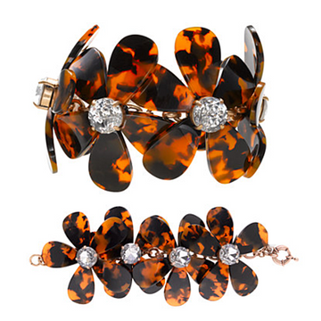 Flowers in Bloom - Our Tortoise Shell Color Bracelet to match the Necklace