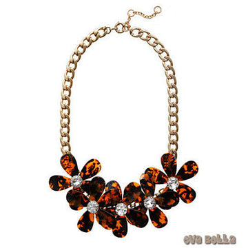 Flowers in Bloom - Our Tortoise Shell color Necklace - Get the matching Bracelet too