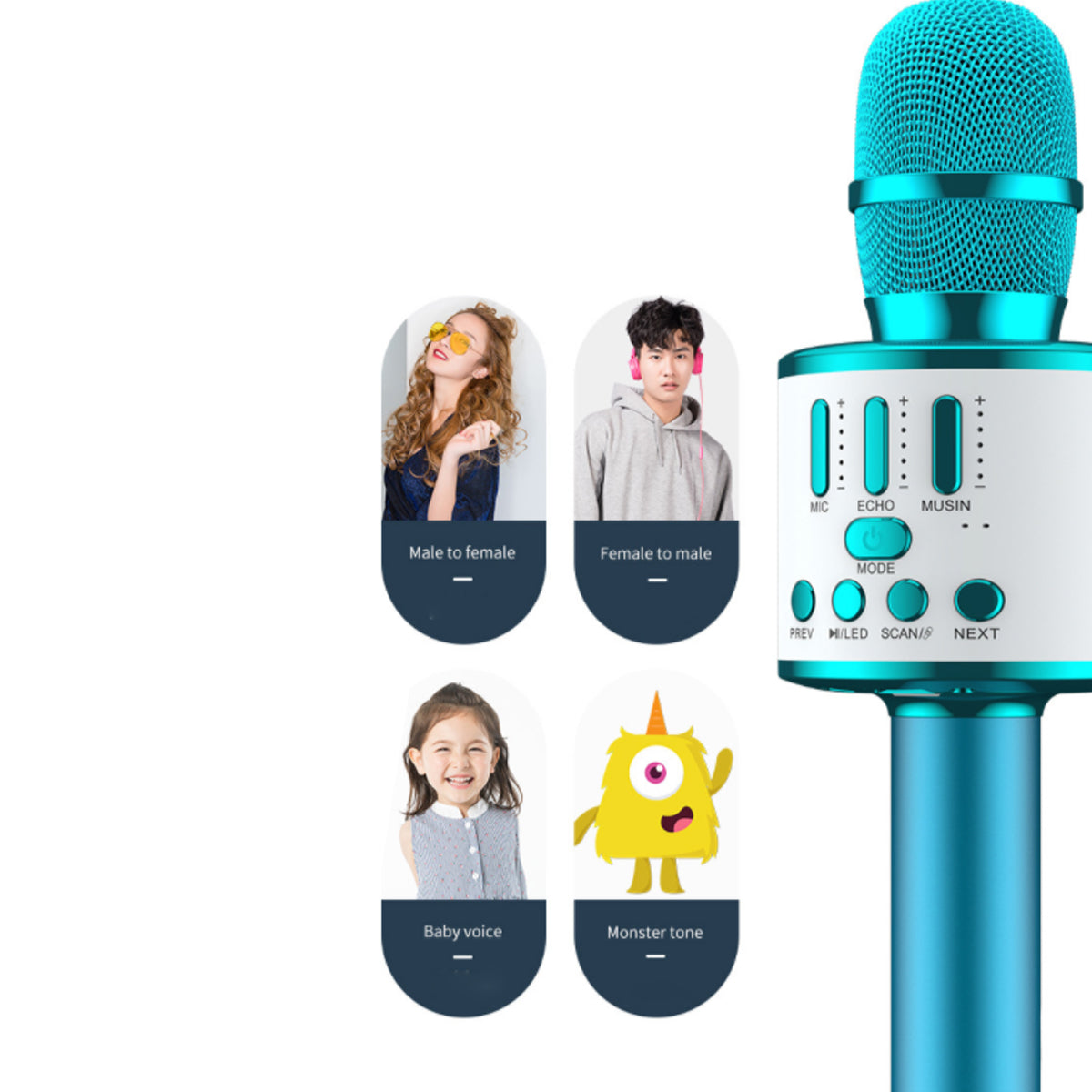 Karaoke Party Microphone With Bluetooth Vista Shops