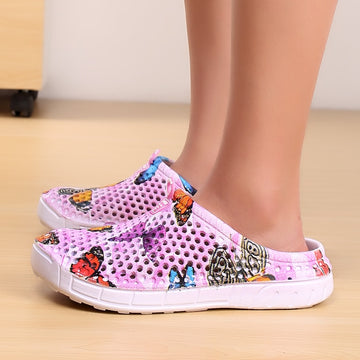 Women's Garden Sandals Breathable Beach Aqua Shoes Outdoor Wading Hollow-out Clogs Lightweight Girls Slippers Swimming Slipper