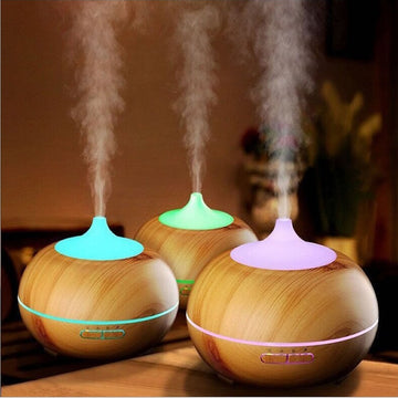 Mistyrious Essential Oil Humidifier Natural Oak Design With Easy Remote VistaShops