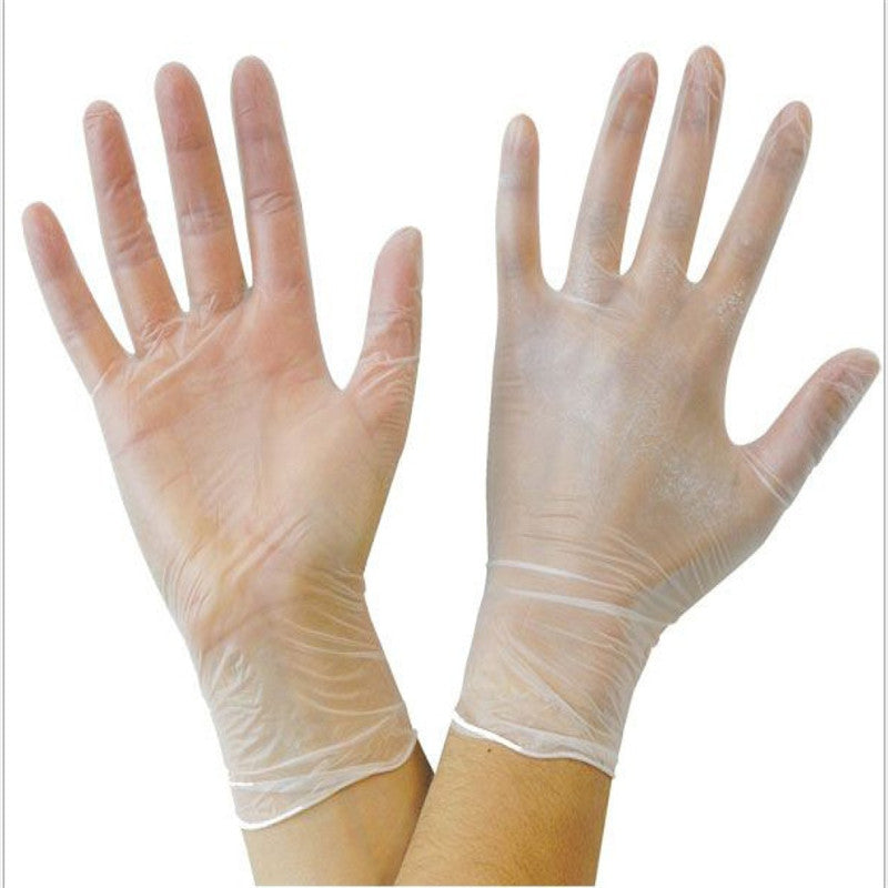 General Purpose Clear Vinyl Disposable Gloves Medium 50 pairs /100 pcs /Box myofficeinnovations