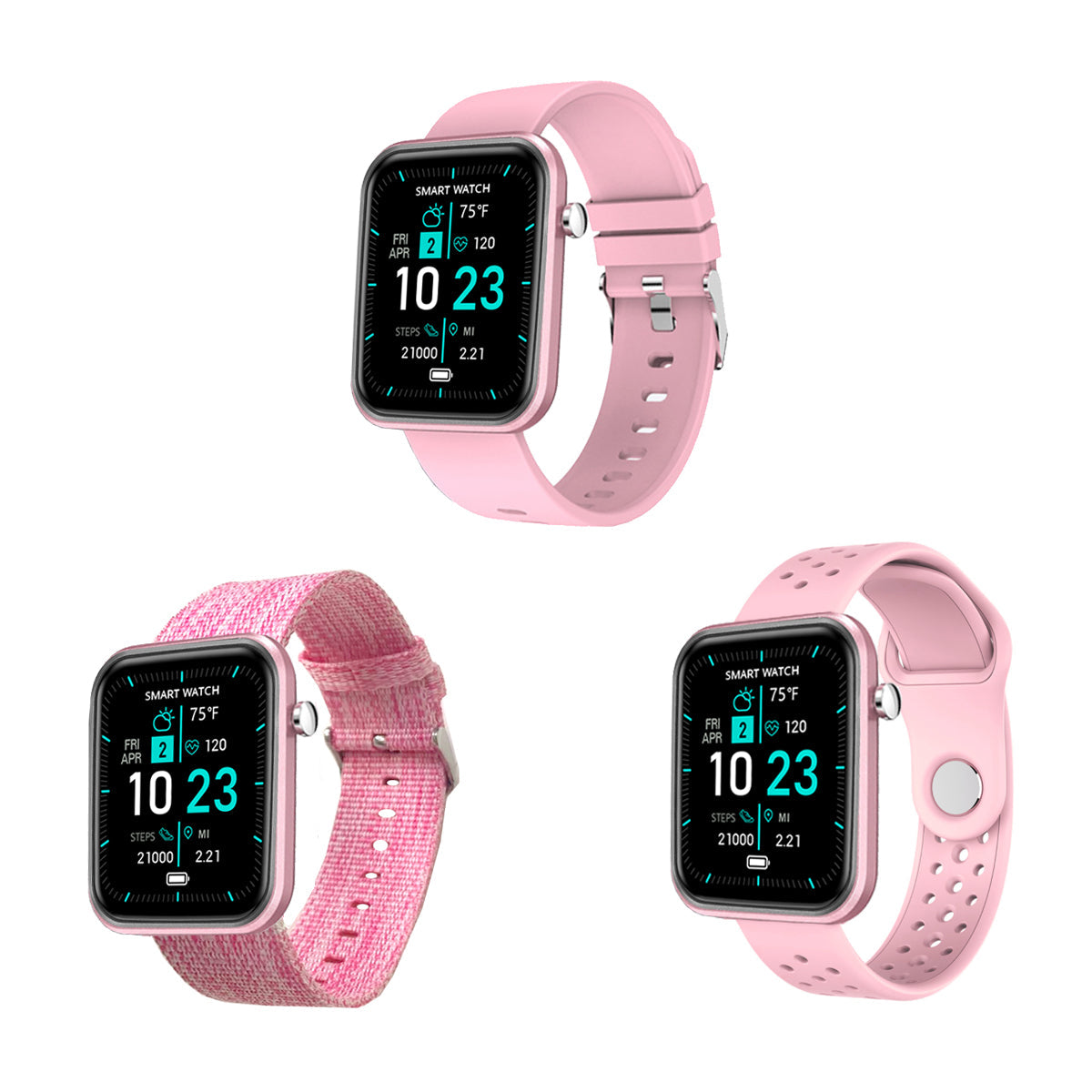 Advanced Smartwatch With Three Bands And Wellness + Activity Tracker Vista Shops