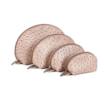 COSMO Cosmetic Faux Ostrich Cases In Set of 4 - VistaShops - 1