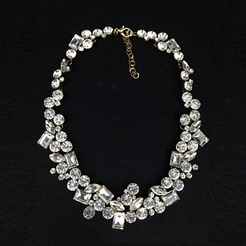 Hello Gorgeous! Diamond Crystal Statement Necklace - VistaShops - 2