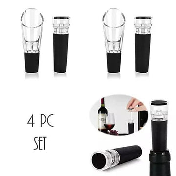 Pour And Preserve Wine Bottle Spouts And Stoppers Set Of 4 - VistaShops - 2