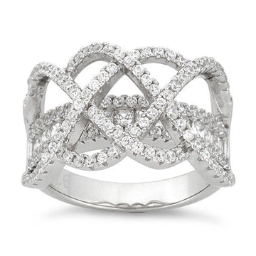 Ring Ceremony Double Infinity 2 In 1 CZ Ring