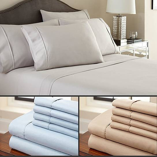 6-Piece Luxury Soft Bamboo Bed Sheet Set in 12 Colors Vista Shops