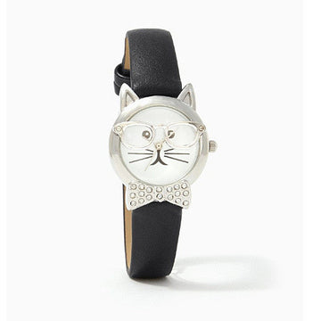Bow Tie Affair Cat Watch With Diamond Crystal Bow
