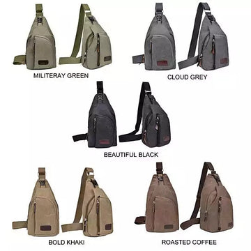 Sling Cling Cotton Canvas Messenger Bag in 5 Colors